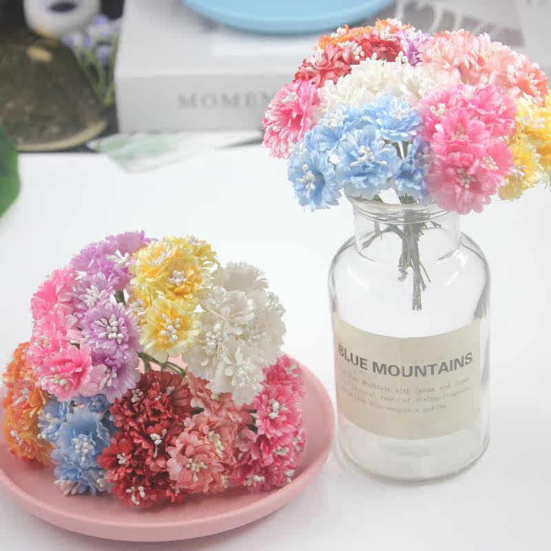 仿真绢花假花DIY手工花束 婚礼婚庆花墙花球布置装饰花束花环