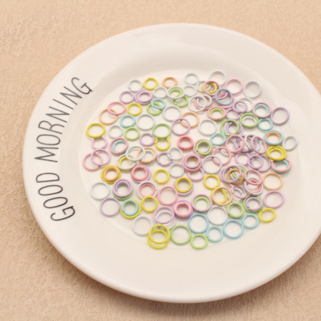 1.2*8*10糖果色开口圈小铁圈