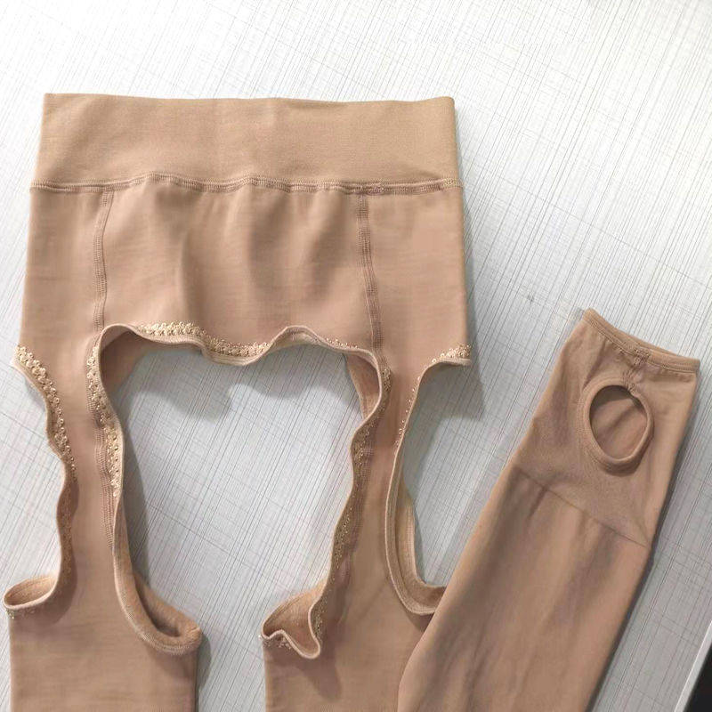 性感吊带不紧绷连裤袜厚绒镂空