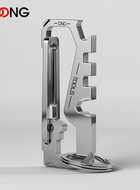 Y112精工不锈钢 多功能户外腰挂安全 金属扣快挂钥匙扣 EDC开瓶器