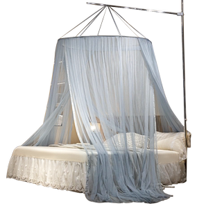 A类免安装大圆顶吊顶蚊帐支架家用卧室公主风床幔落地拼接子母床