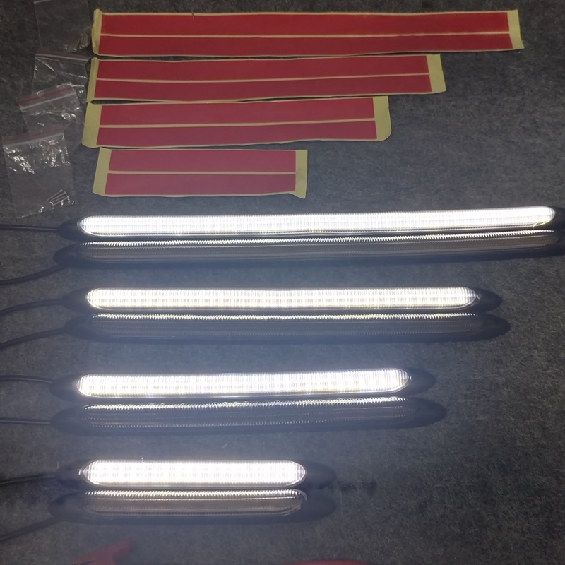 汽车流水转向灯日行灯启动扫描led灯超亮改装通用流光行车灯