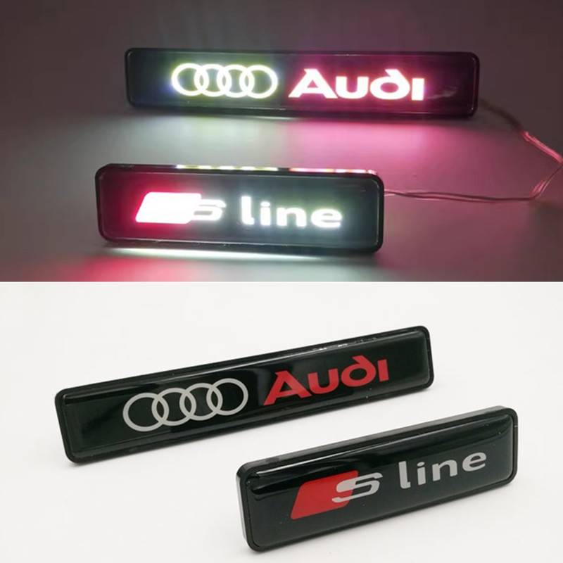 改装前中网Audi/奥迪发光车标灯