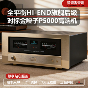 媲美金嗓子P-5000声音调音大功率美国安森美金封管纯后级家用功放