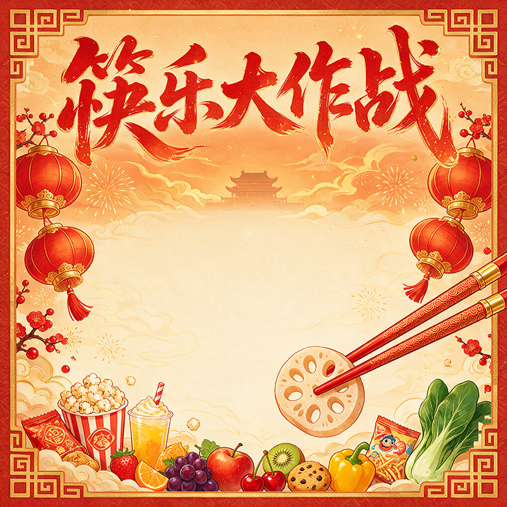 筷乐大作战生日派对游戏道具巨大筷子夹零食招生活动布置场景