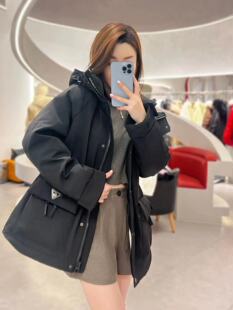 高端三合一三防面料刺绣工艺 冲锋衣2023女装 轻户外轻羽绒服 工装