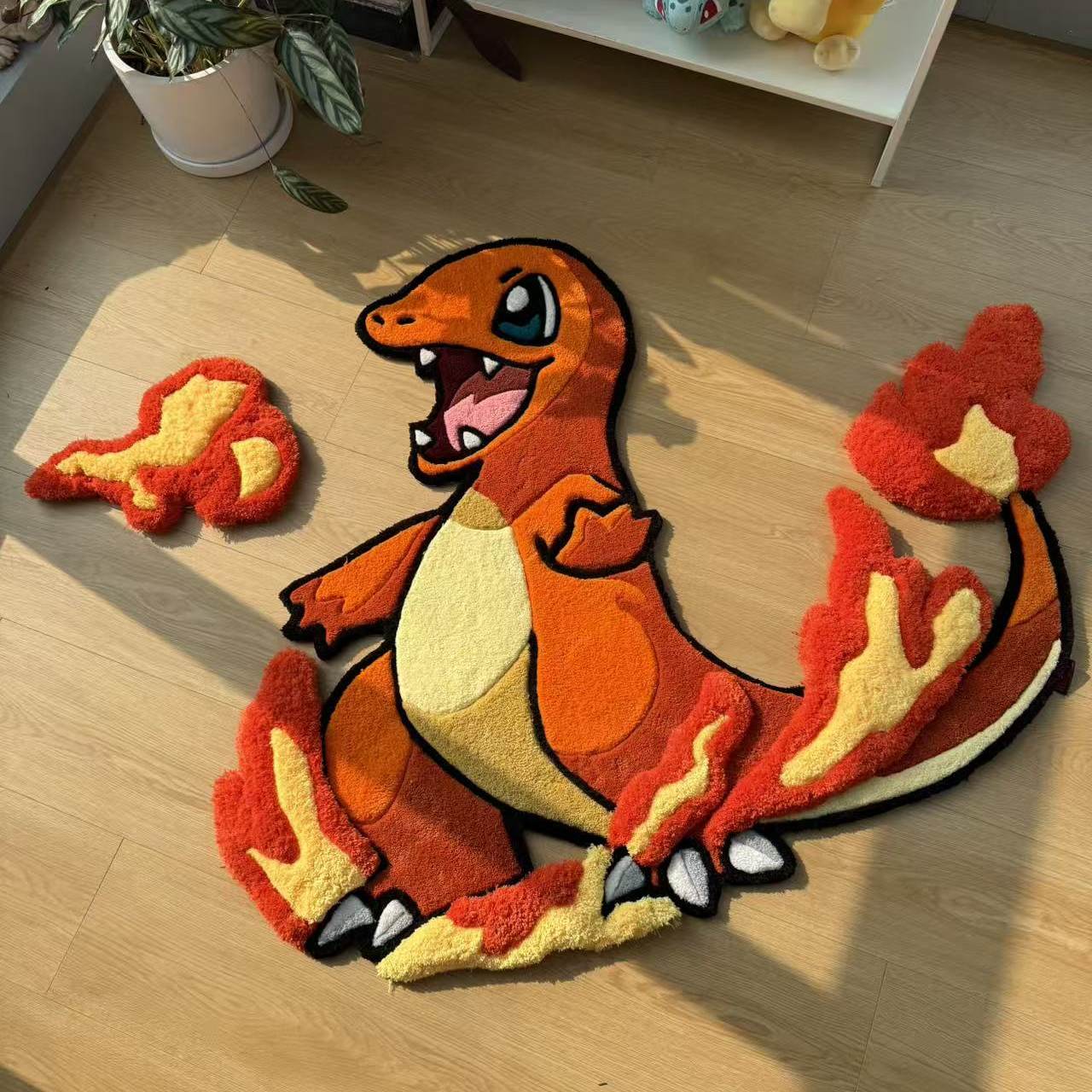 UNUSUALMADE宝可梦小火龙创意3D手工簇绒喷火龙装饰地毯客厅卧室