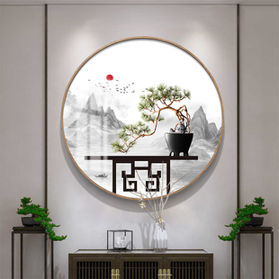客厅现代中式 带框钻石画满钻新款 禅意玄关贴钻中国风十字绣钻石绣