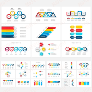 ppt模板步骤流程项目信息图工作总结业务投资品牌营销教育推广587