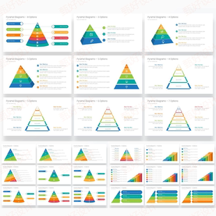 ppt模板金字塔信息图项目流程结构层次工作业务投资品牌营销707