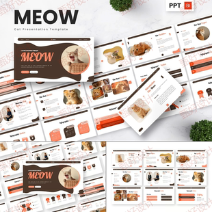 ppt模板宠物动物猫狗护理医院品牌推广产品营销商业项目投资1148