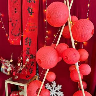 2026元旦装饰幼儿园新年氛围场景布置画室教室走廊红灯笼挂饰环创