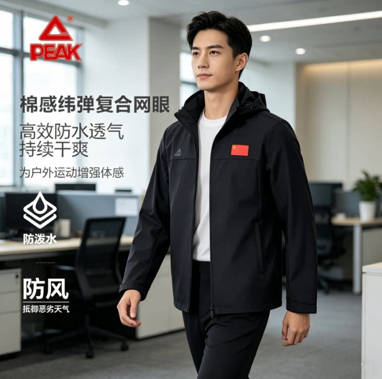 防泼水加绒2024秋冬新款保暖外套