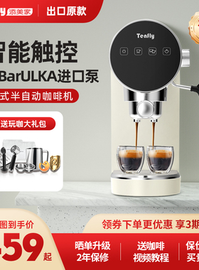 Tenfly添美家意式浓缩咖啡机家用小型20Bar萃取半自动蒸汽打奶泡