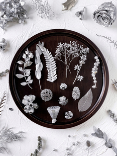 圣诞节银色永生花戒指材料包diy干花束植物标本信封卡片手办装饰