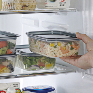 inomata日本进口带盖保鲜盒冰箱食物收纳盒剩菜剩饭盒微波便当盒