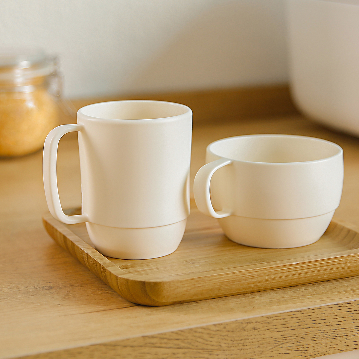 日本进口可微波加热露营马克杯