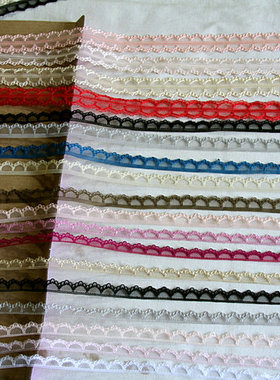 150D 客供 多色入 小裙边尼龙蕾丝小花边1~2.2cm宽1~2元1米