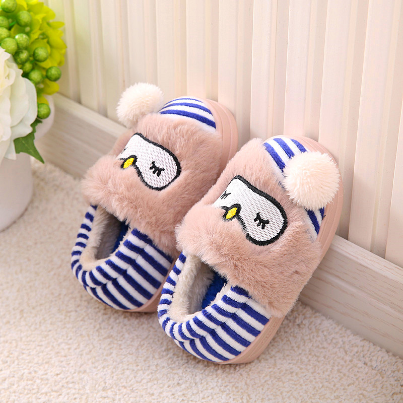 Chaussons enfants en suède pour hiver - semelle caoutchouc - Ref 1033000 Image 4