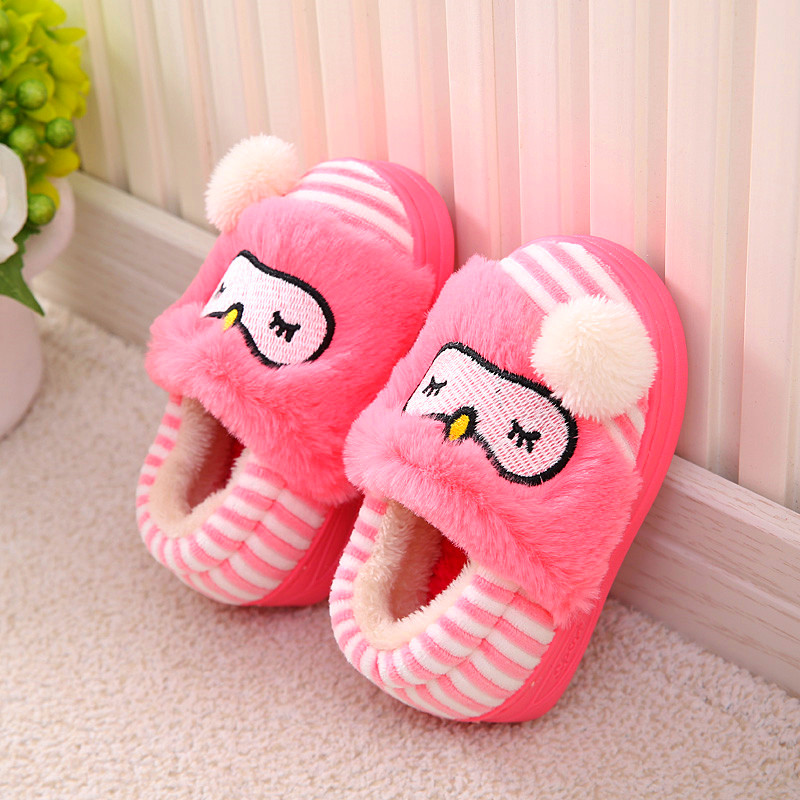 Chaussons enfants en suède pour hiver - semelle caoutchouc - Ref 1033000 Image 3