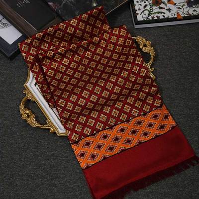 海派印象男真丝围巾商务礼盒装