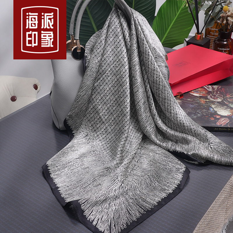 欧美大牌时尚搭配美物经典老花真丝方巾桑蚕丝丝巾围巾领巾女春夏
