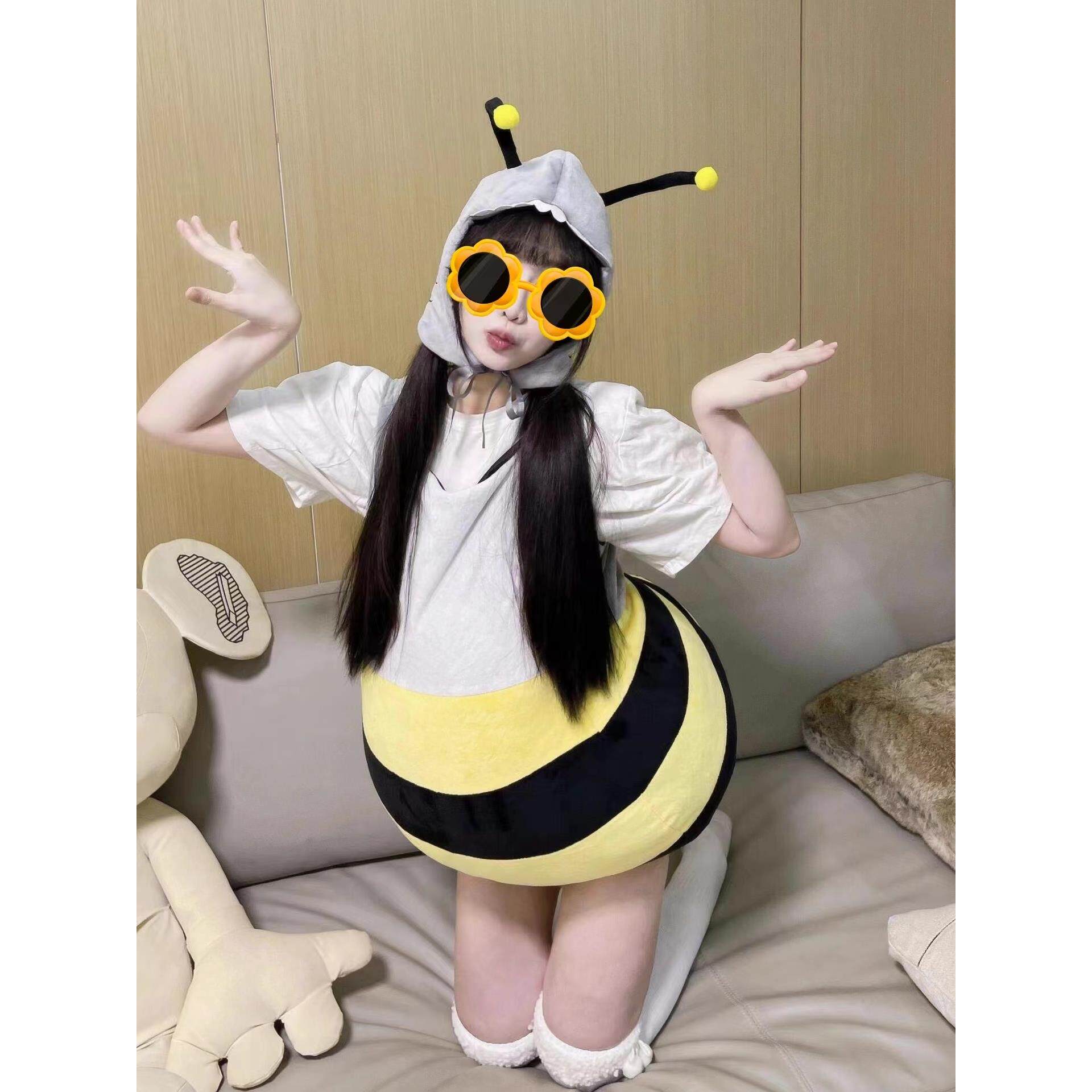 蜜蜂人偶服sharkbee套装网红创意公仔服儿童生日礼物cos搞怪玩偶图片