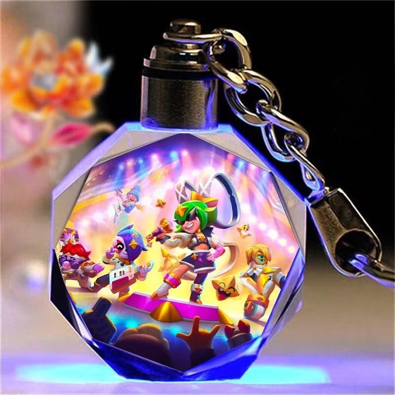 荒野乱斗游戏周边定制发光书包挂件生日礼物送男女同学钥匙扣挂饰