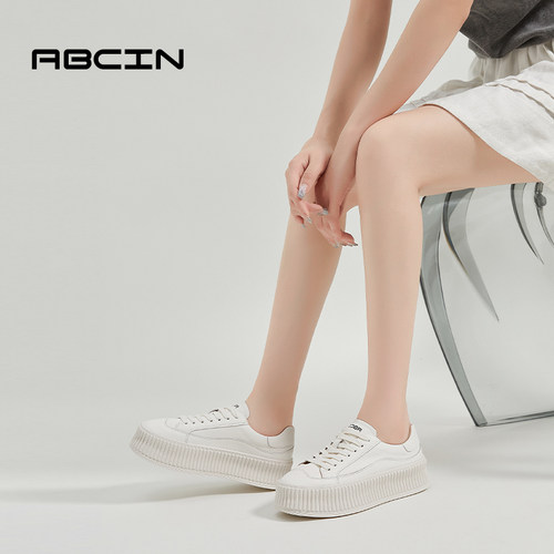 ABCIN松糕底小白鞋女休闲板鞋饼干鞋882-16