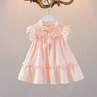 1岁 儿童公主裙子小女孩周岁宝宝礼服3夏季 女童夏装 连衣裙2026新款