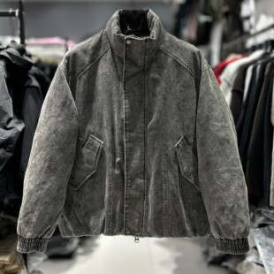 CYC潮牌25冬款 复古立领羽绒服男脏脏灰保暖90绒外套25178 高端美式