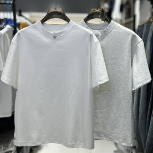 CYC潮牌夏季 男女宽松百搭基础款 T恤简约打底衫 8625 小领口纯色短袖