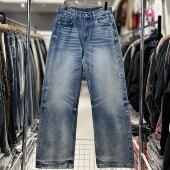 CYC潮牌美式 039 男宽松阔腿复古高街直筒裤 复古时尚 水洗渐变牛仔裤