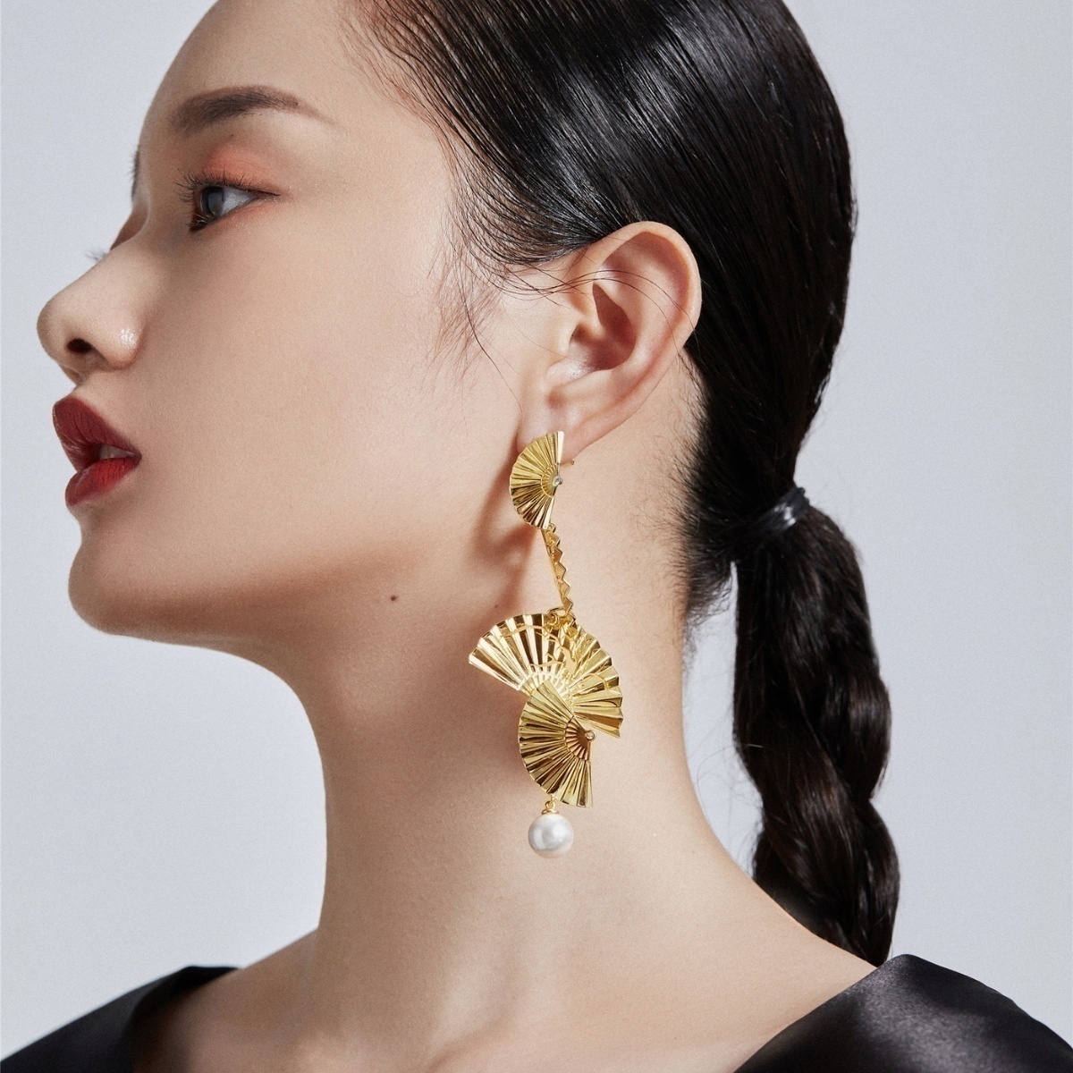 耳坠美颂之光新中式珍珠明星同款