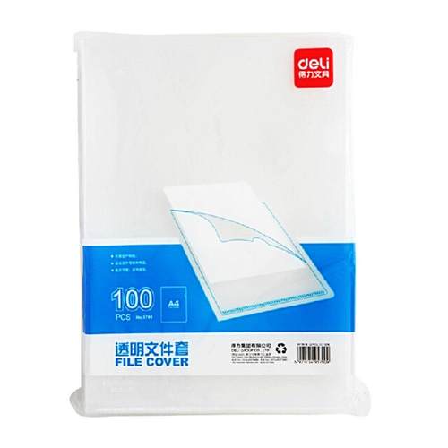 得力夹文件保护套 570单片文文件夹L型件透明资料收纳0套100Deli\