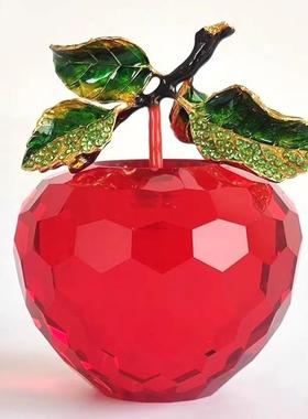 水晶果饰客厅RDI苹模型房柜台前台装饰礼物装520情男人节孩女朋友