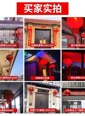 福字大红灯装笼2025年户外阳台大新门双挂FWR饰为年和蛇春节装饰