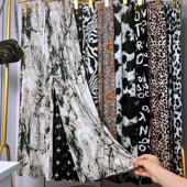 妈妈裤 2026新款 休闲大码 子高腰直筒裤 女代发 冰雪丝宽松抽绳花裤