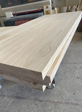 实木板桌面板桌板定制老榆木板原木松木吧台整张自然边飘窗板定做