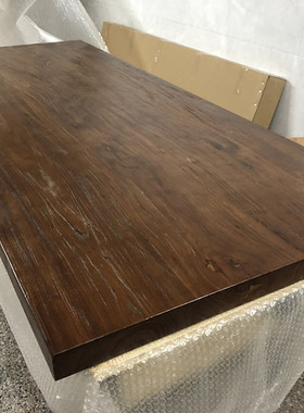 定做松木板榆木板实木桌面板吧台板原木隔板实木餐桌板窗台板层板