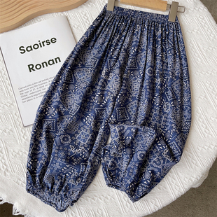 【镇店之宝】儿童防蚊裤男童绵绸长裤女童薄款裤子中大童灯笼裤夏