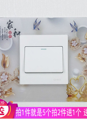 个装亚克力墙面简约家用开关贴