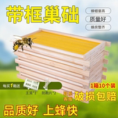 带框巢础成品巢框蜂巢中蜂杉木巢基蜜蜂巢框蜂箱专用养蜂工具 包邮