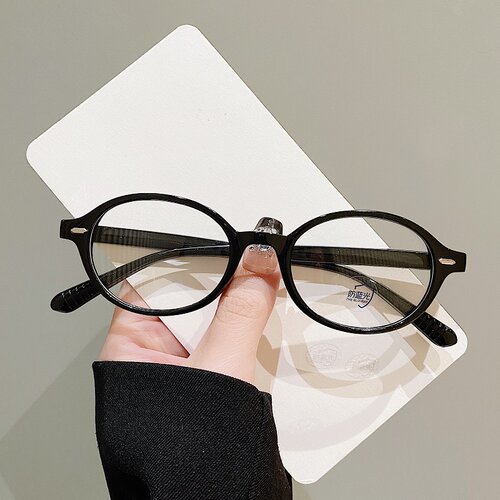 圆框防蓝光近视眼镜女