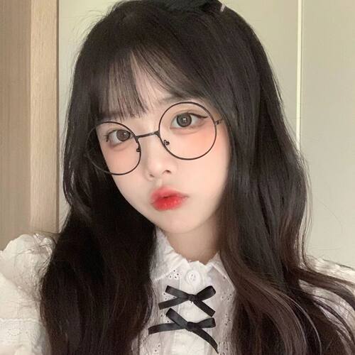 日系复古眼镜框女小众超轻时尚圆框平光近视眼镜架潮流网红防蓝光