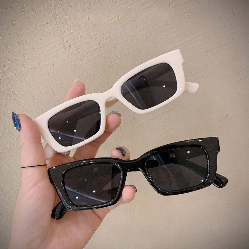 韩国明星新款墨镜男女网红同款小脸窄框复古豹纹太阳镜猫眼方框潮