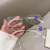 新款 洋气中老年人老花眼镜女款 60岁时尚 老花镜防蓝光专用50