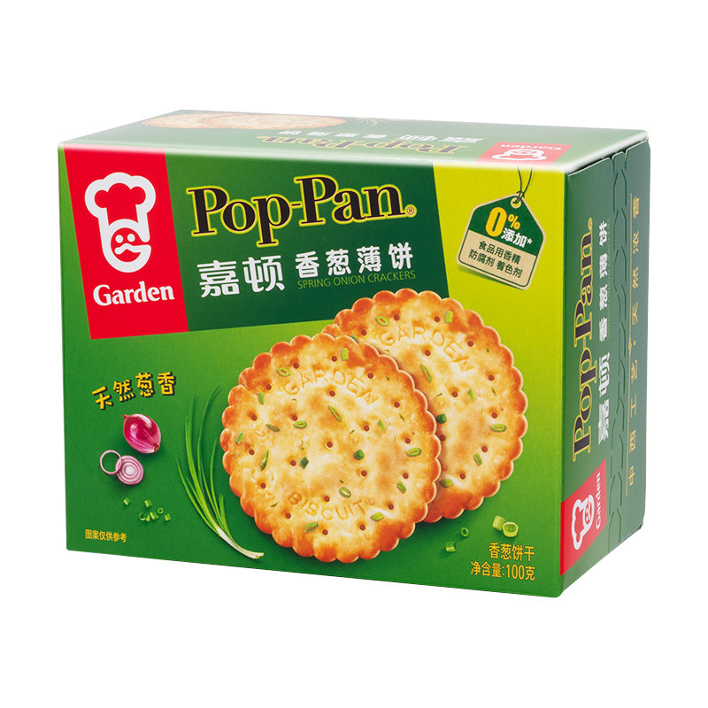 【U先】嘉顿香葱芝麻薄脆饼干100g