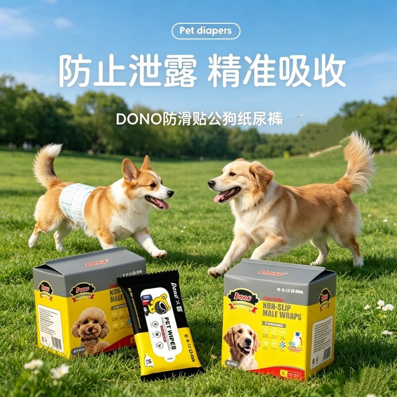 Dono公狗防漏尿不湿加厚纸尿裤泰迪比熊金毛免洗大码锁水干爽款