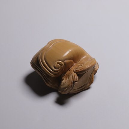 山宁竹舍 精品异形玉竹巧雕仙芝 灵芝洗文房摆件把件